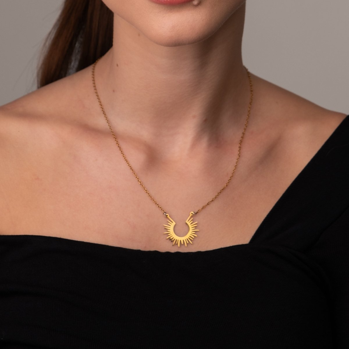 Colar Spike Pingente Banhado em Ouro 18K - Murano Joias