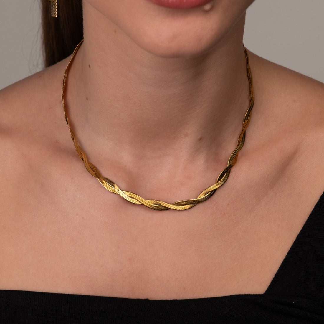 Colar Twist Banhado em Ouro 18K - Murano Joias
