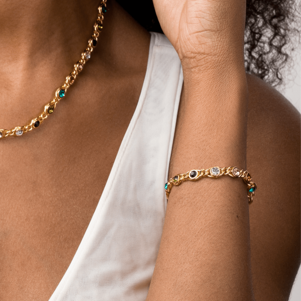 Conjunto Chloé Banhado em Ouro 18k - Murano Joias