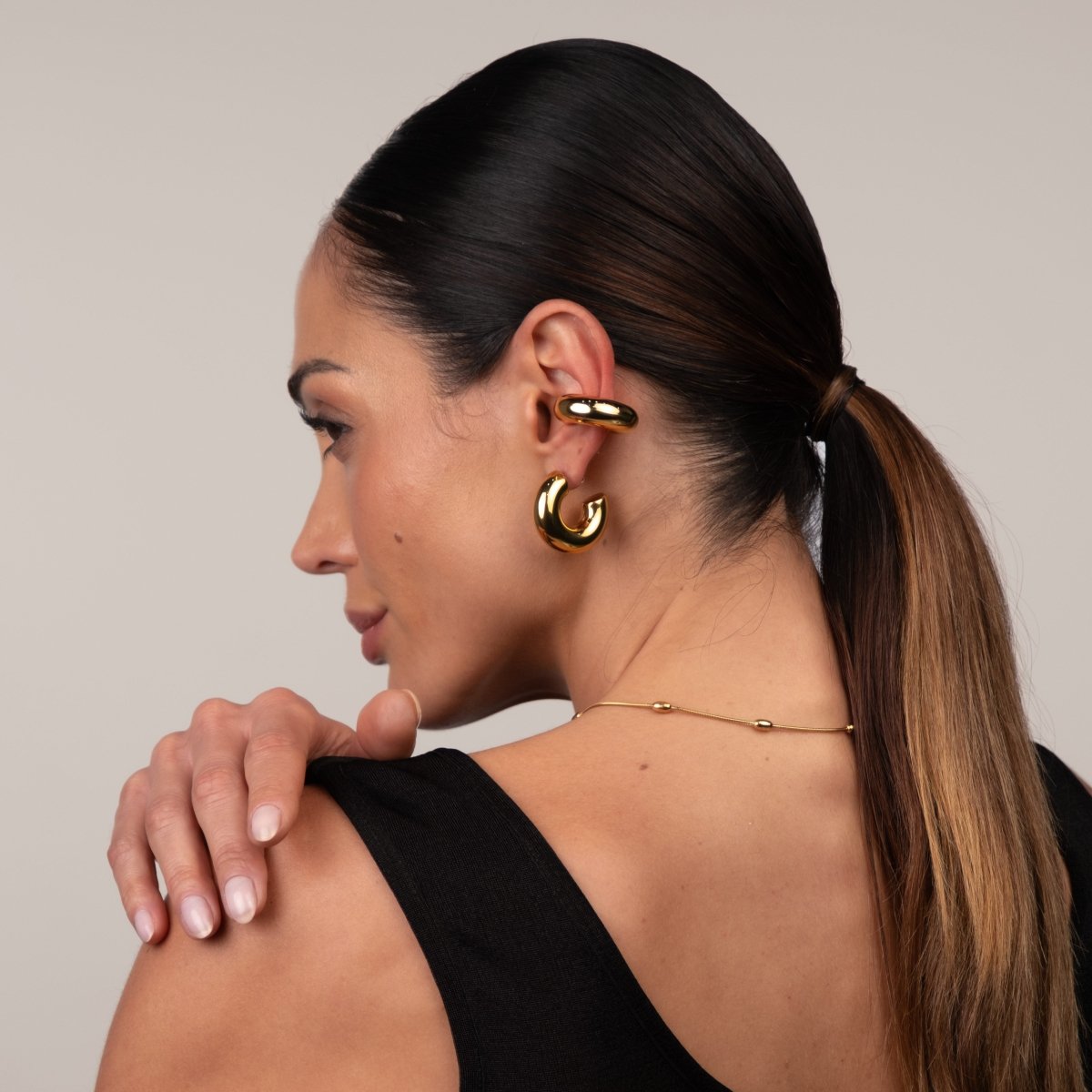 Ear Cuff Lola Chunky Banhado em Ouro 18K - Murano Joias