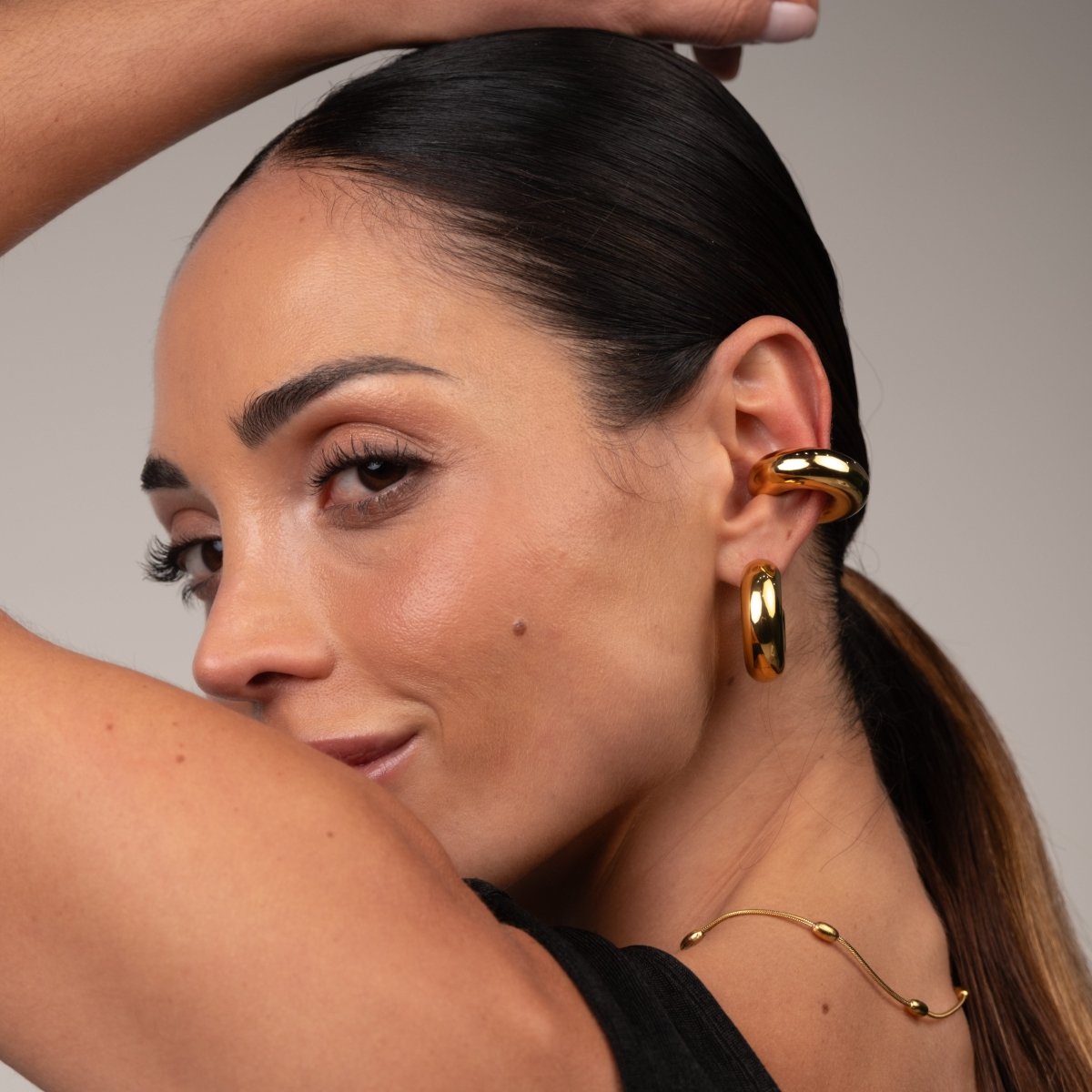 Ear Cuff Lola Chunky Banhado em Ouro 18K - Murano Joias