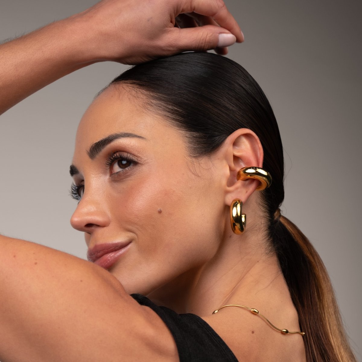 Ear Cuff Lola Chunky Banhado em Ouro 18K - Murano Joias