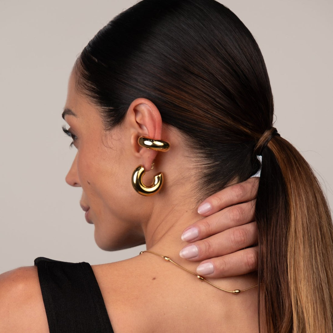Ear Cuff Lola Chunky Banhado em Ouro 18K - Murano Joias