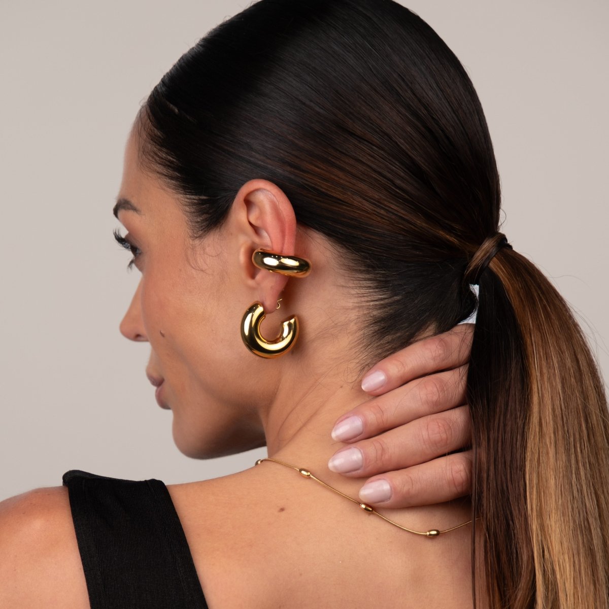 Ear Cuff Lola Chunky Banhado em Ouro 18K - Murano Joias