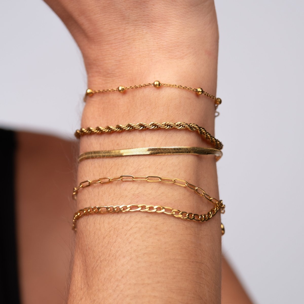 Kit Pulseiras Glamour Zircônias Banhado em Ouro 18K - Murano Joias