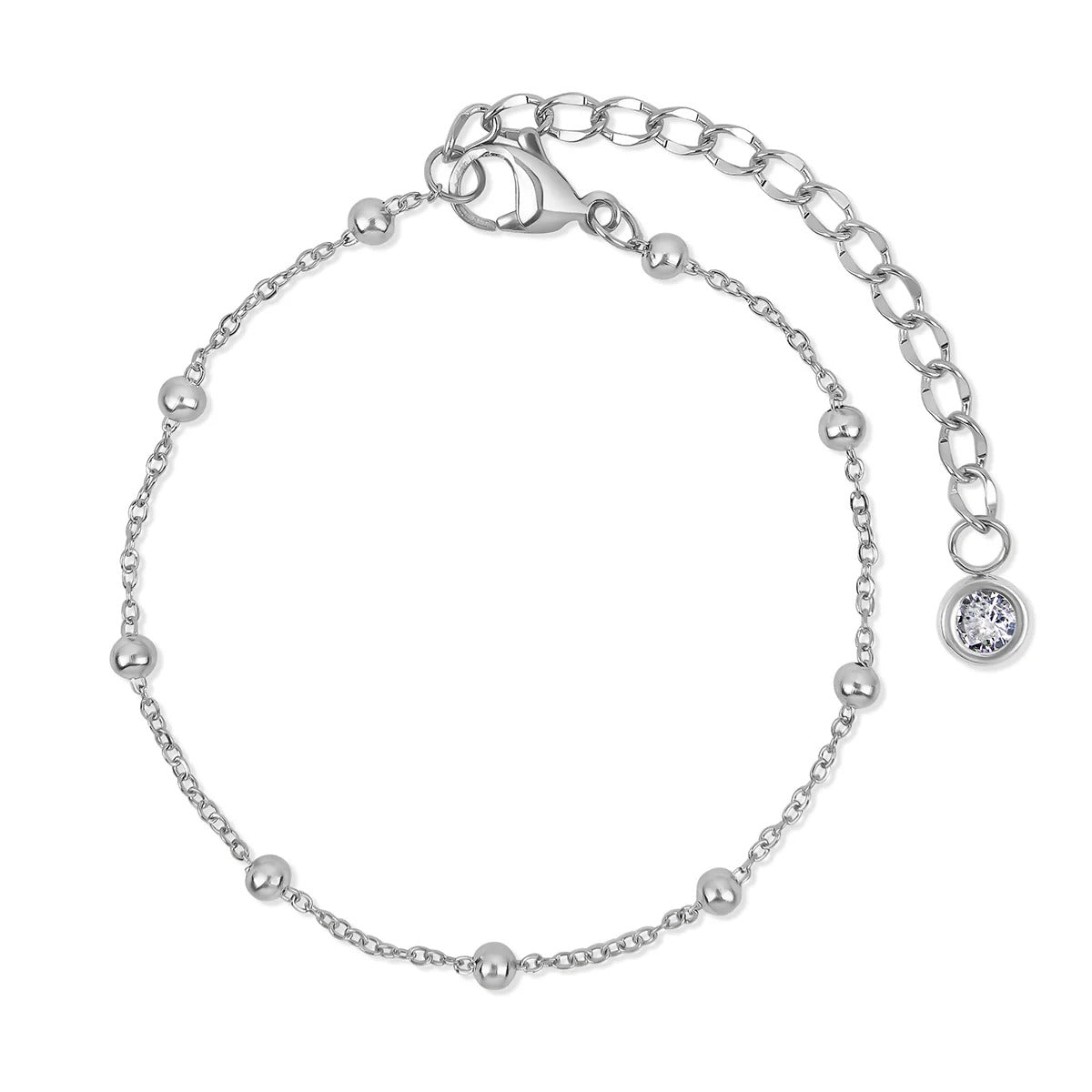 Kit Pulseiras Glamour Zircônias - Prata - Murano Joias