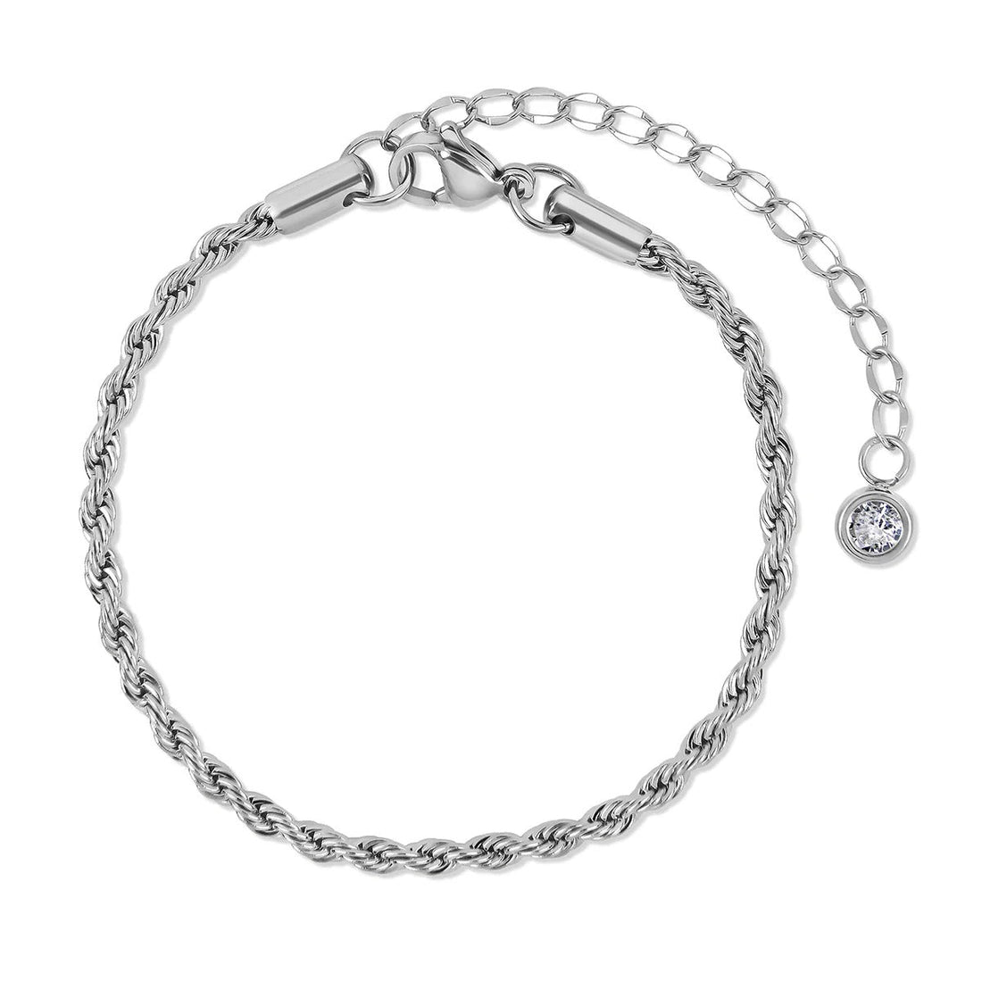 Kit Pulseiras Glamour Zircônias - Prata - Murano Joias