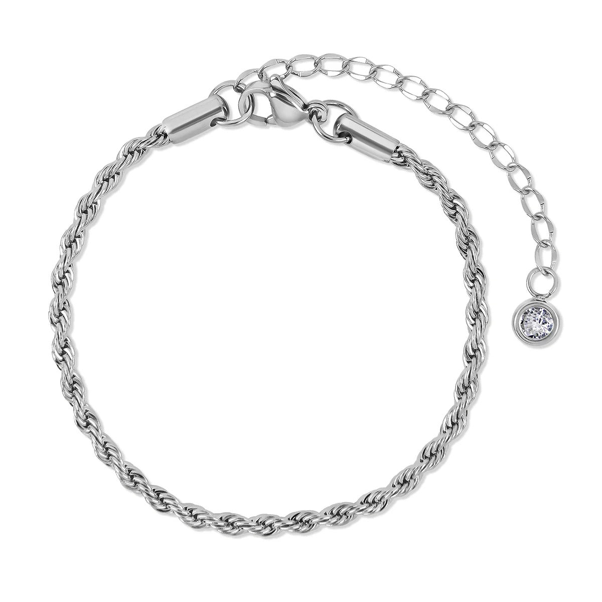 Kit Pulseiras Glamour Zircônias - Prata - Murano Joias