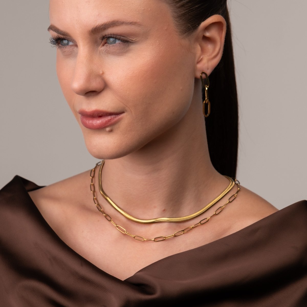 Mix Colar Antonela Banhado em Ouro 18k - Murano Joias