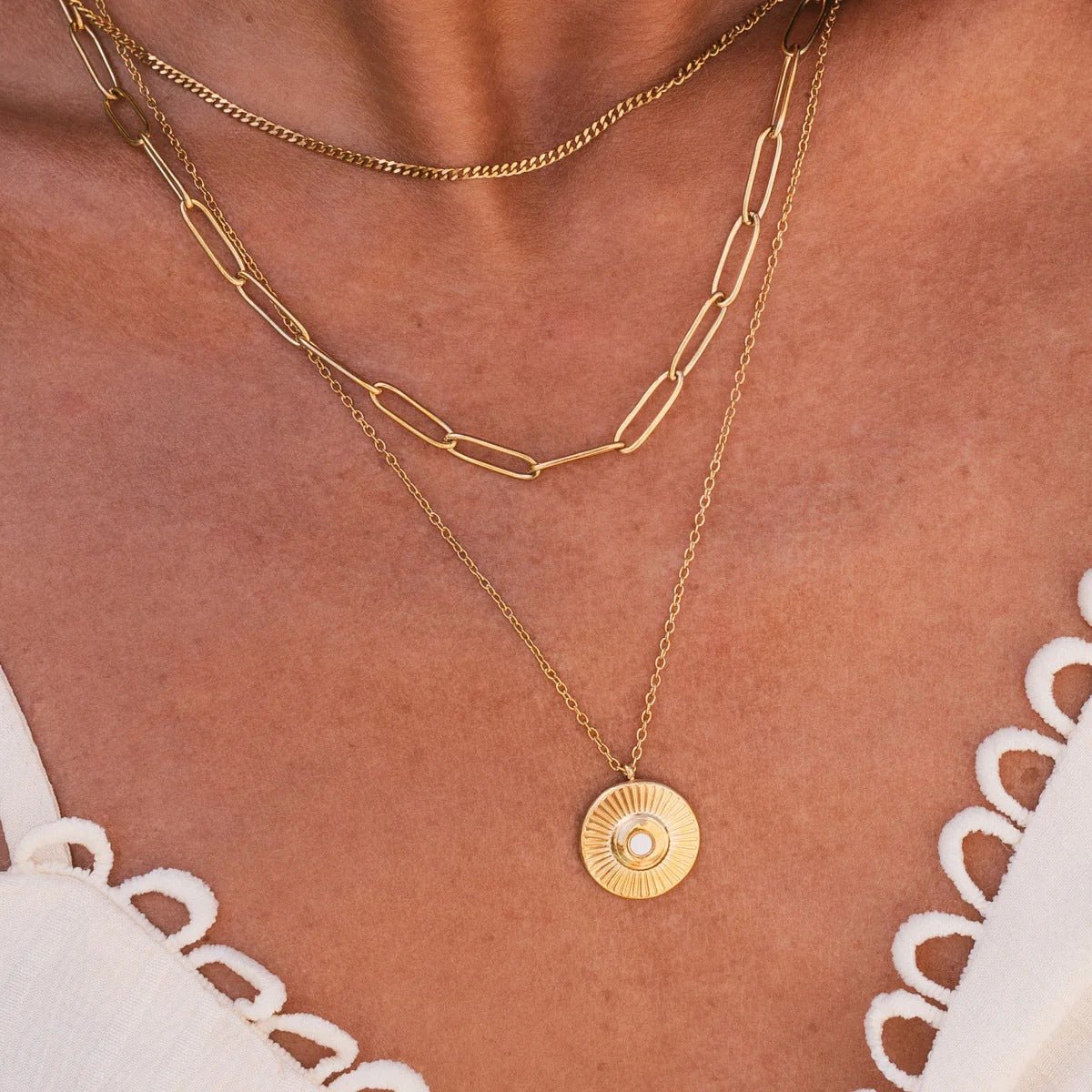 Mix de Colares Cleópatra Banhado em Ouro 18K - Murano Joias