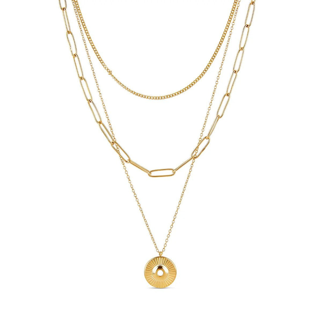 Mix de Colares Cleópatra Banhado em Ouro 18K - Murano Joias
