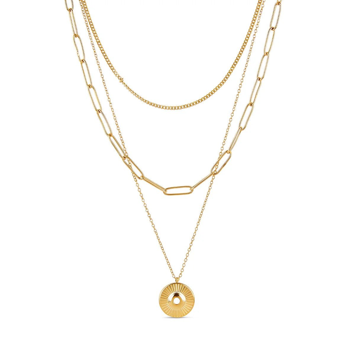 Mix de Colares Cleópatra Banhado em Ouro 18K - Murano Joias