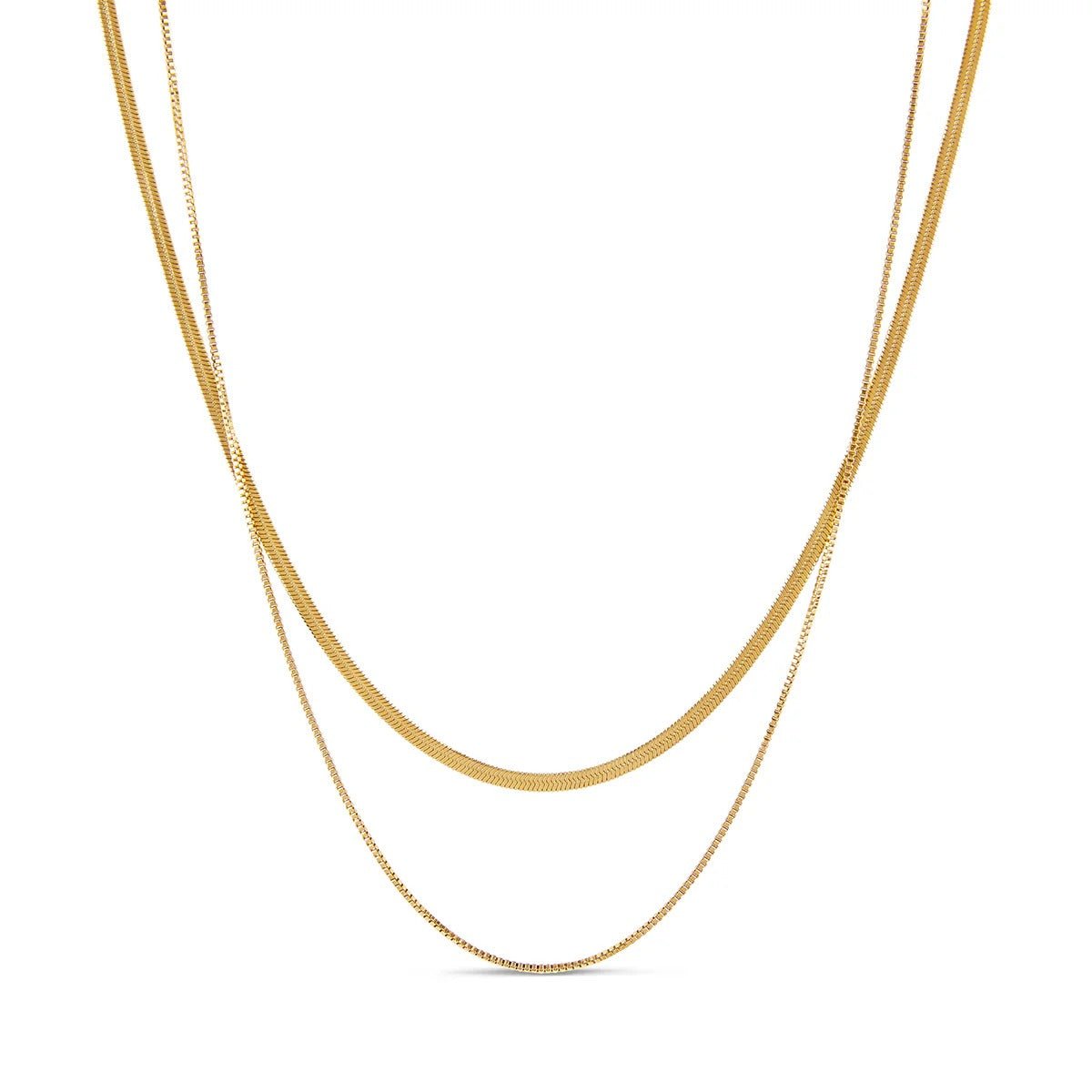 Mix de Colares Essentials Banhado em Ouro 18K - Murano Joias