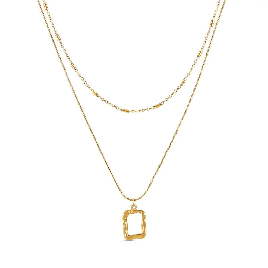 Mix de Colares Pingente Abstrato Banhado em Ouro 18K - Murano Joias