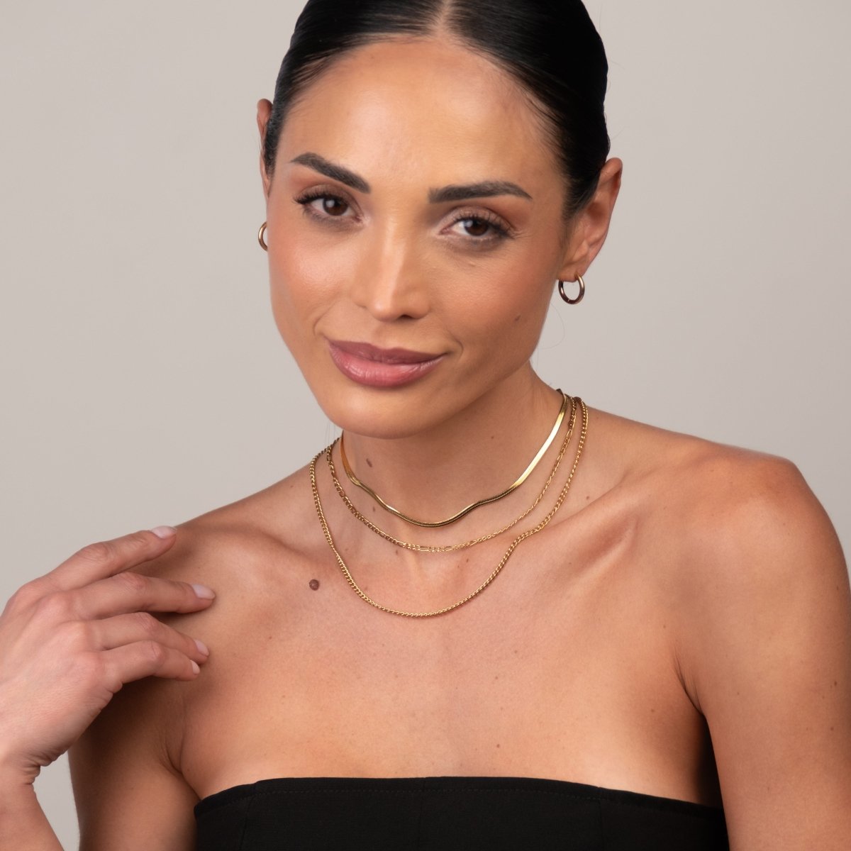 Mix de Correntes Banhado em Ouro 18k - Murano Joias