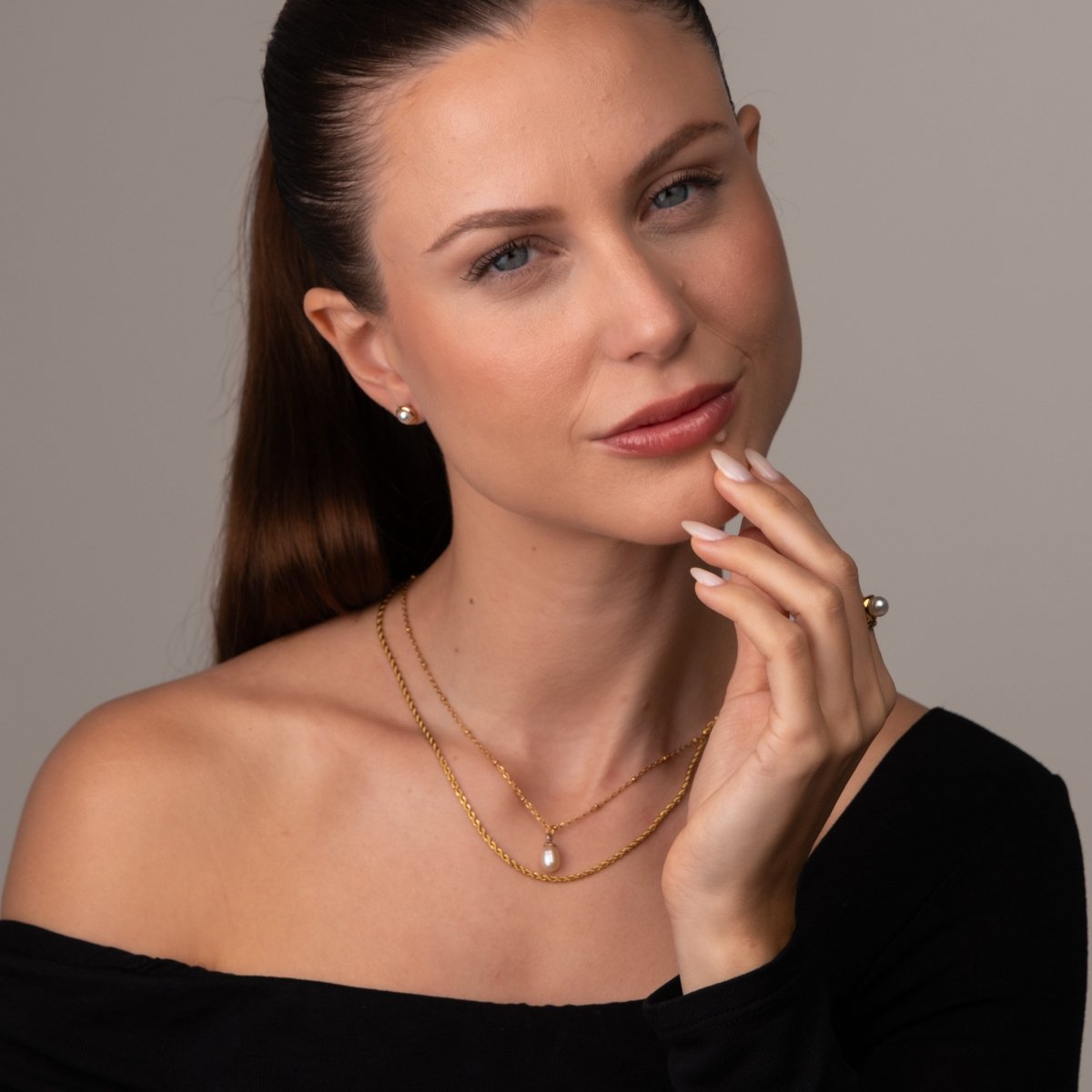 Mix Everyday Colar Duplo Banhado em Ouro 18k - Murano Joias