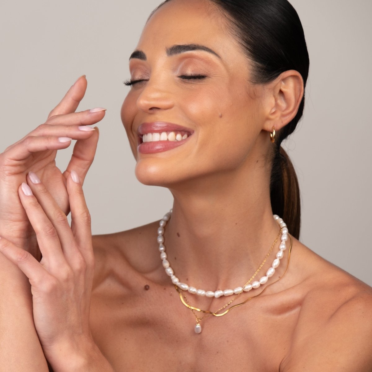 Mix Noronha Colar Triplo Banhado em Ouro 18k - Murano Joias