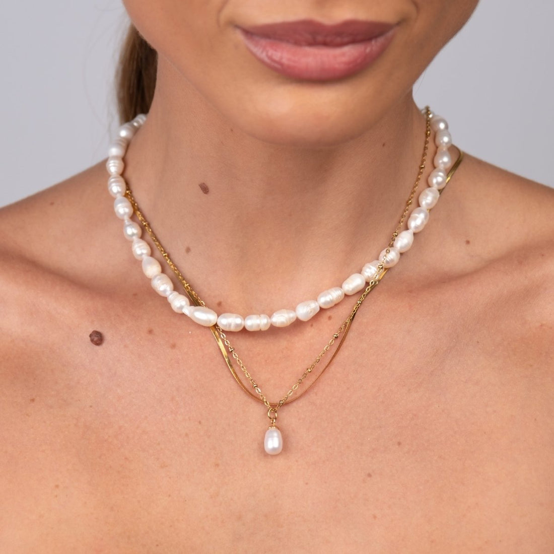 Mix Noronha Colar Triplo Banhado em Ouro 18k - Murano Joias