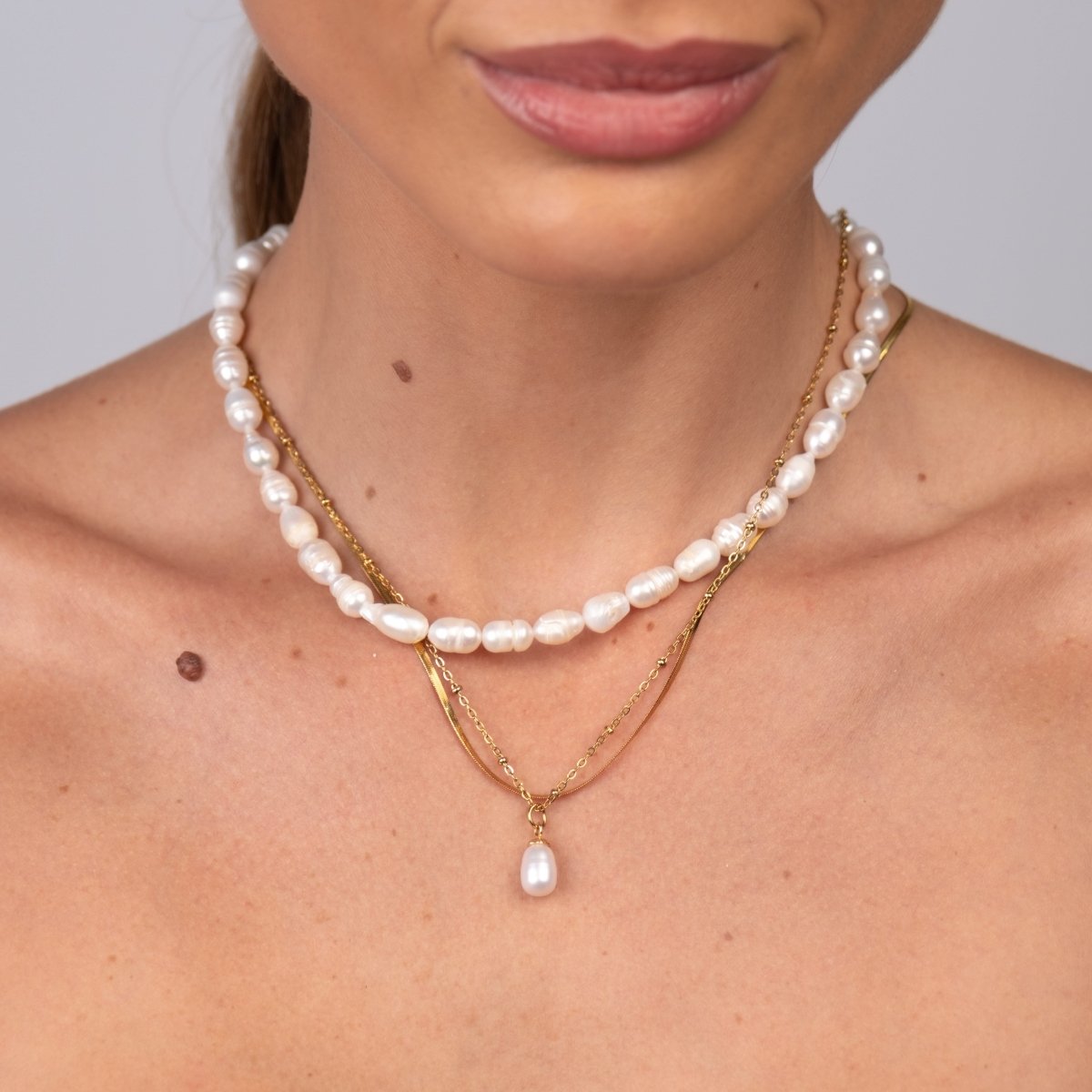 Mix Noronha Colar Triplo Banhado em Ouro 18k - Murano Joias