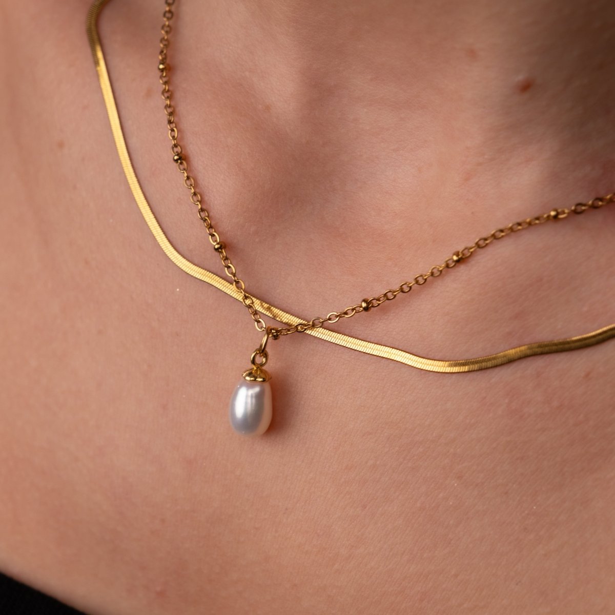 Mix Shine Colar Duplo Banhado em Ouro 18k - Murano Joias