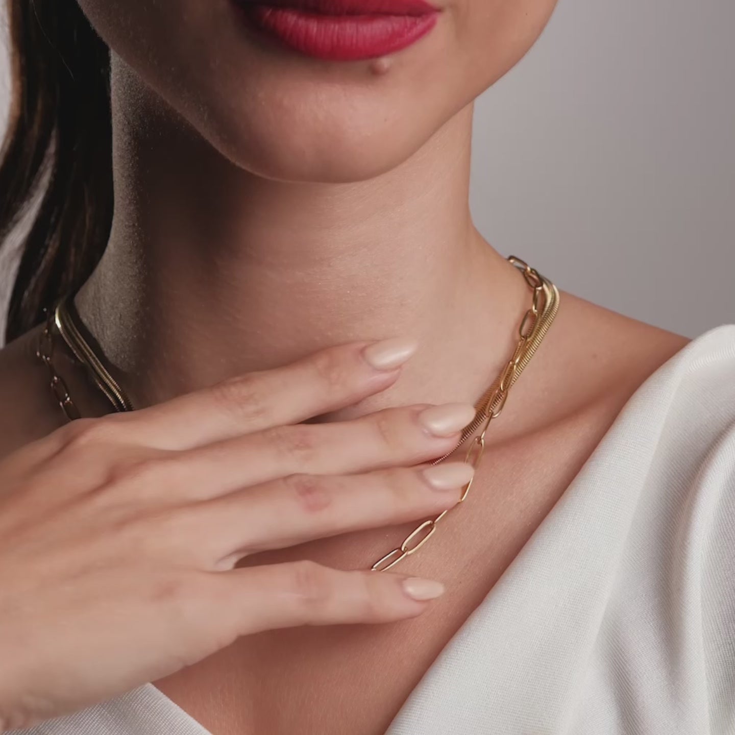 Mix Colar Antonela Banhado em Ouro 18k