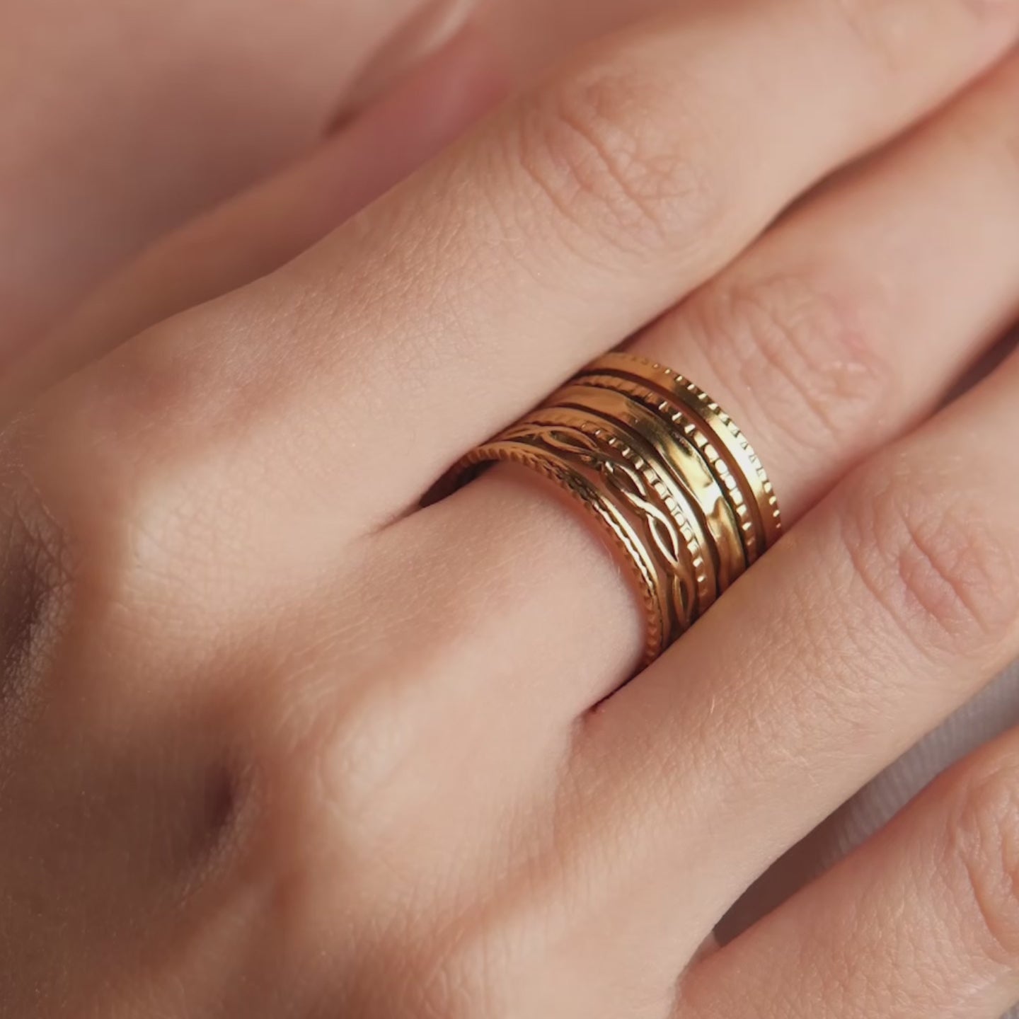Anel Royale Ajustável Banhado em Ouro 18k