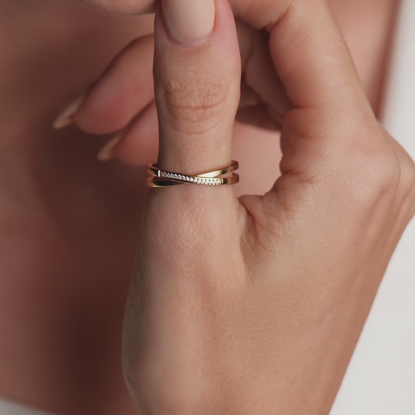 Anel Lucia Duplo Banhado em Ouro 18k