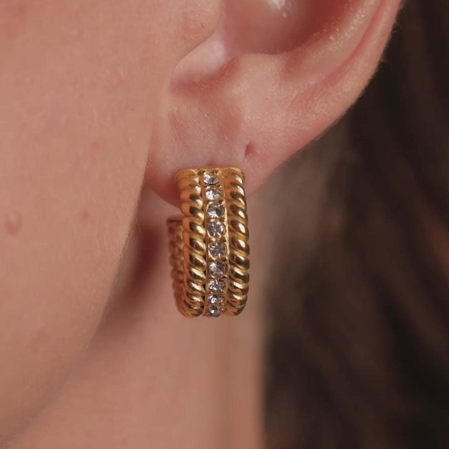 Brinco de Argola Date Banhado em Ouro 18k