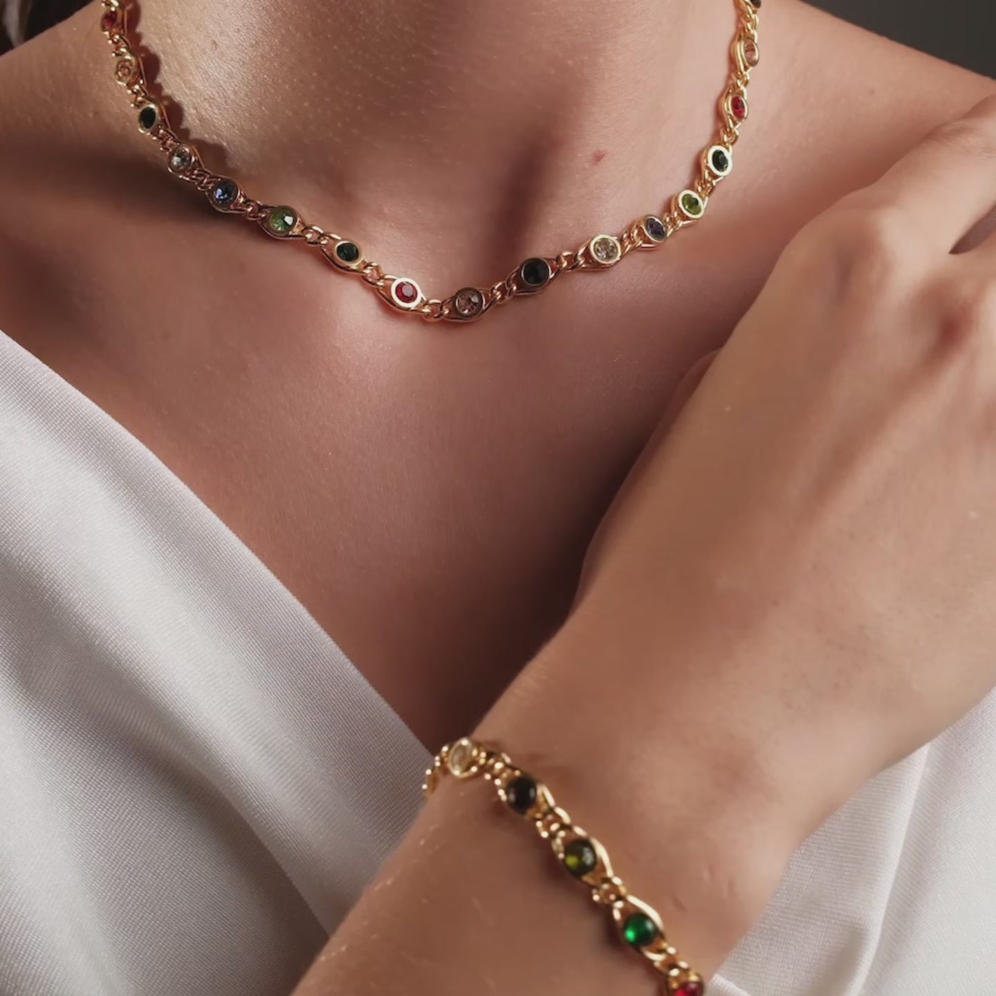 Conjunto Chloé Banhado em Ouro 18k