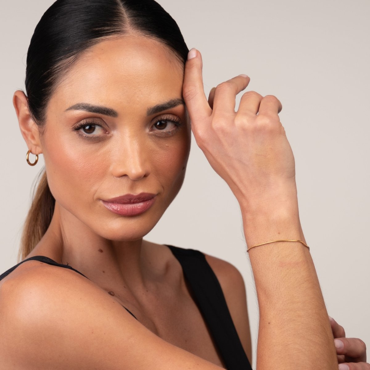 Pulseira Ajustável Fina Banhada em Ouro 18K - Murano Joias