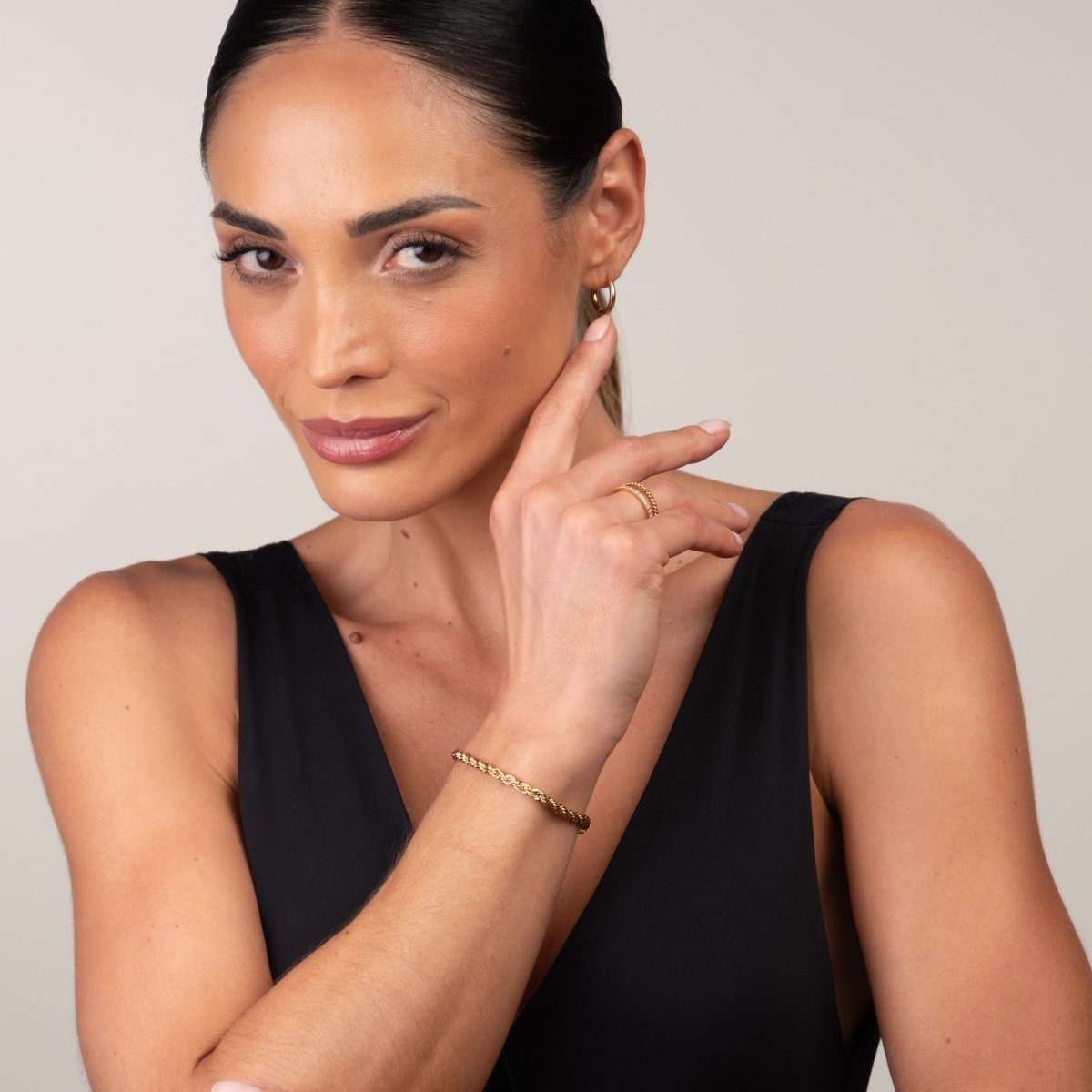 Pulseira Cordão Baiano Banhado em Ouro 18K - Murano Joias