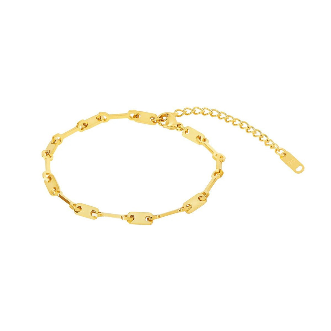 Pulseira Corrente Elos Tablet Banhada em Ouro 18K - Murano Joias