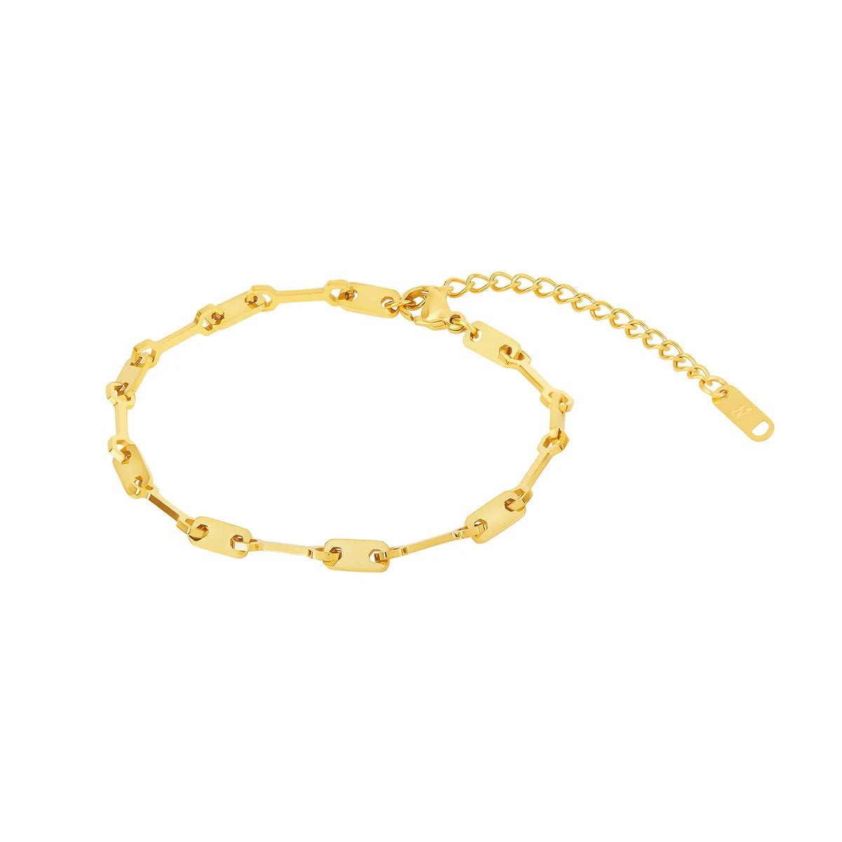 Pulseira Corrente Elos Tablet Banhada em Ouro 18K - Murano Joias