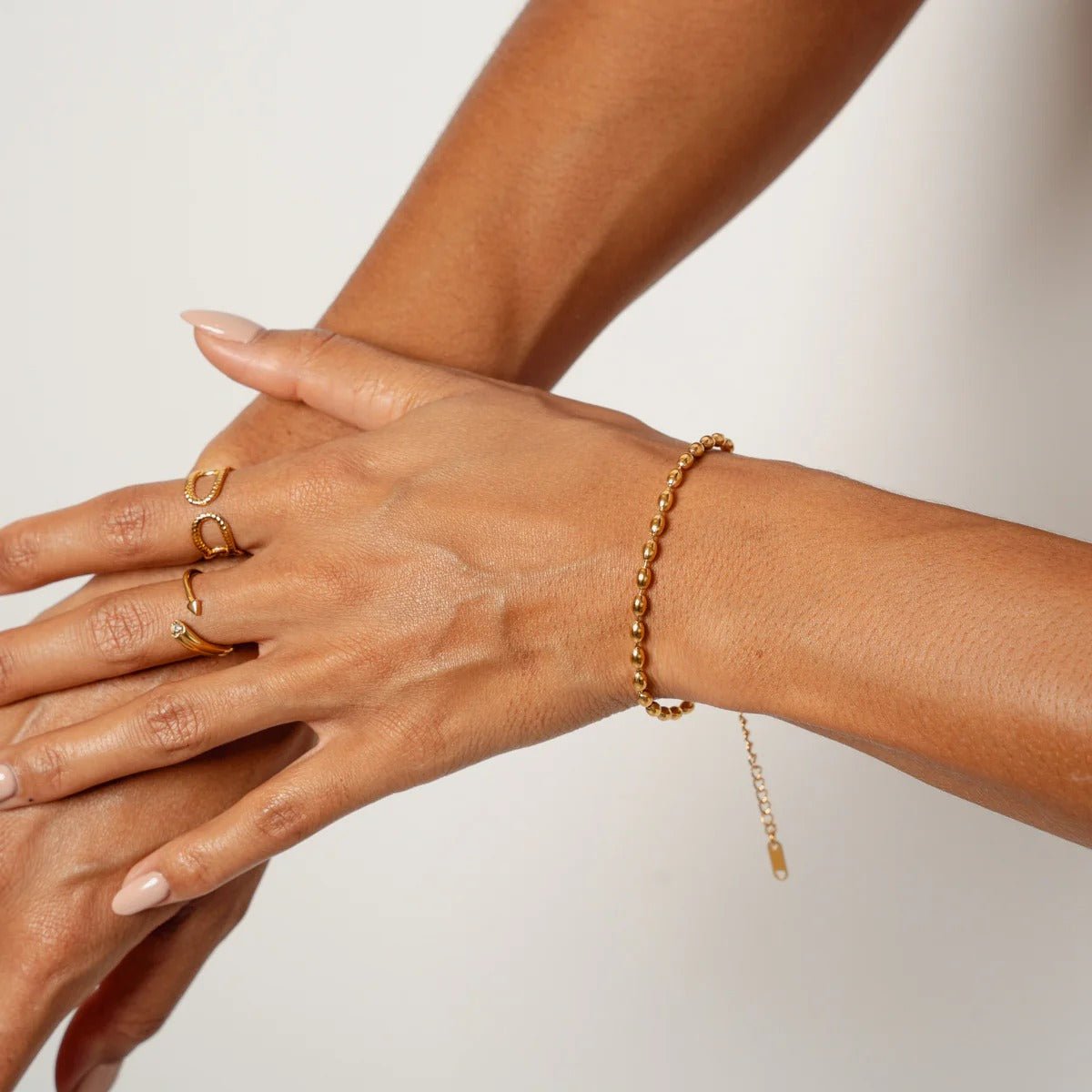 Pulseira Corrente Esferas Banhado em Ouro 18K - Murano Joias