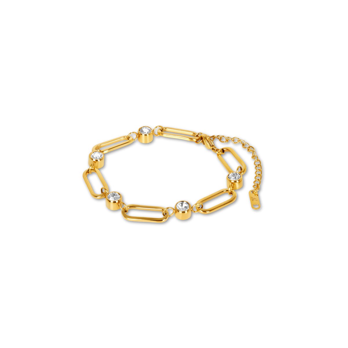 Pulseira Crystal Link Banhada em Ouro 18k - Murano Joias