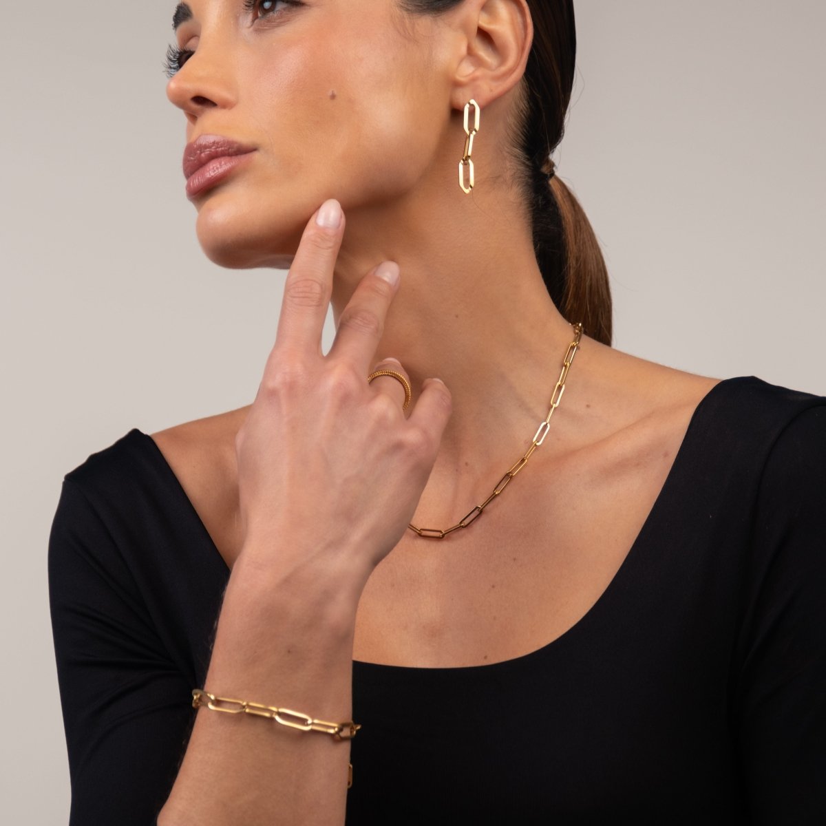 Pulseira Elos Celina Corrente Banhado em Ouro 18K - Murano Joias