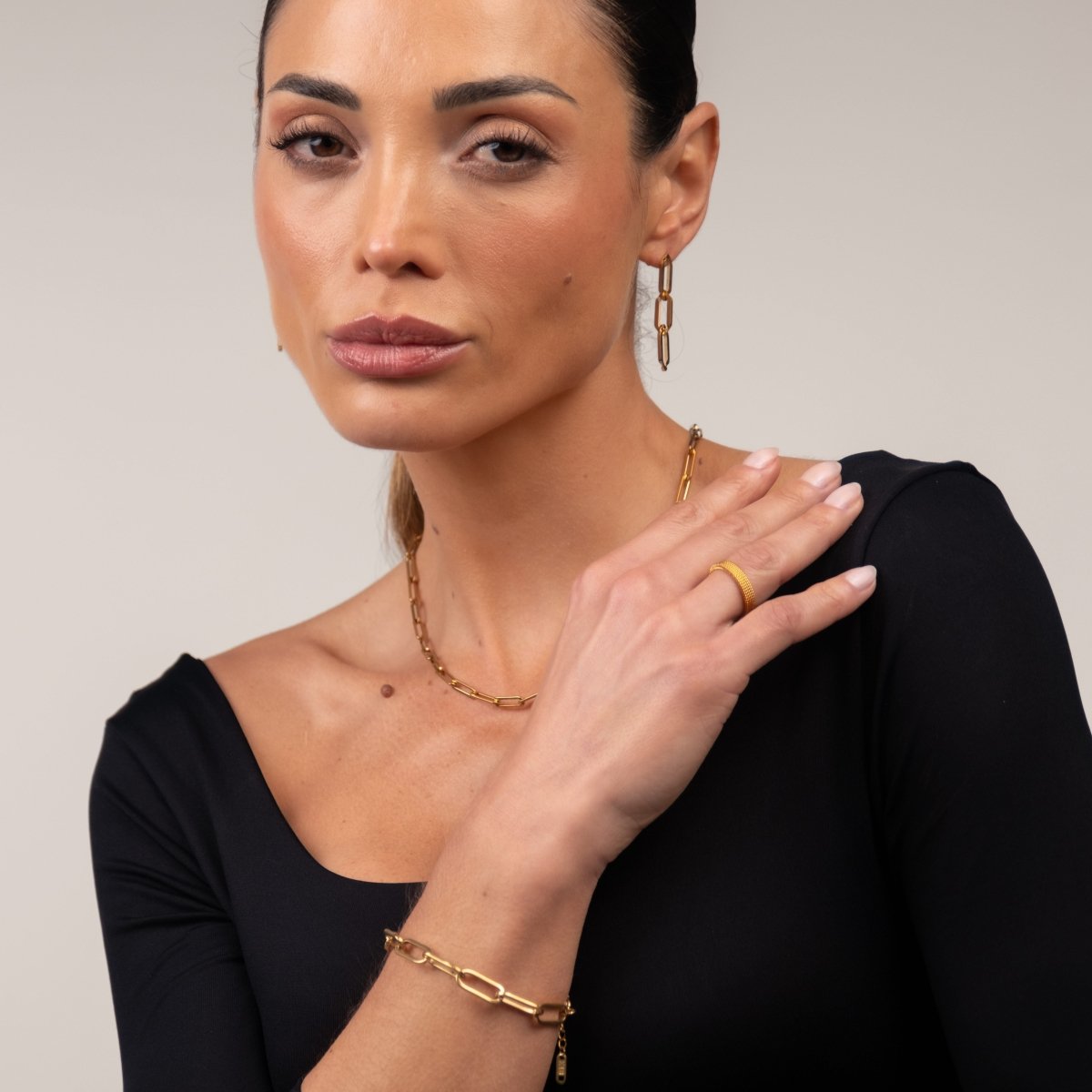 Pulseira Elos Celina Corrente Banhado em Ouro 18K - Murano Joias