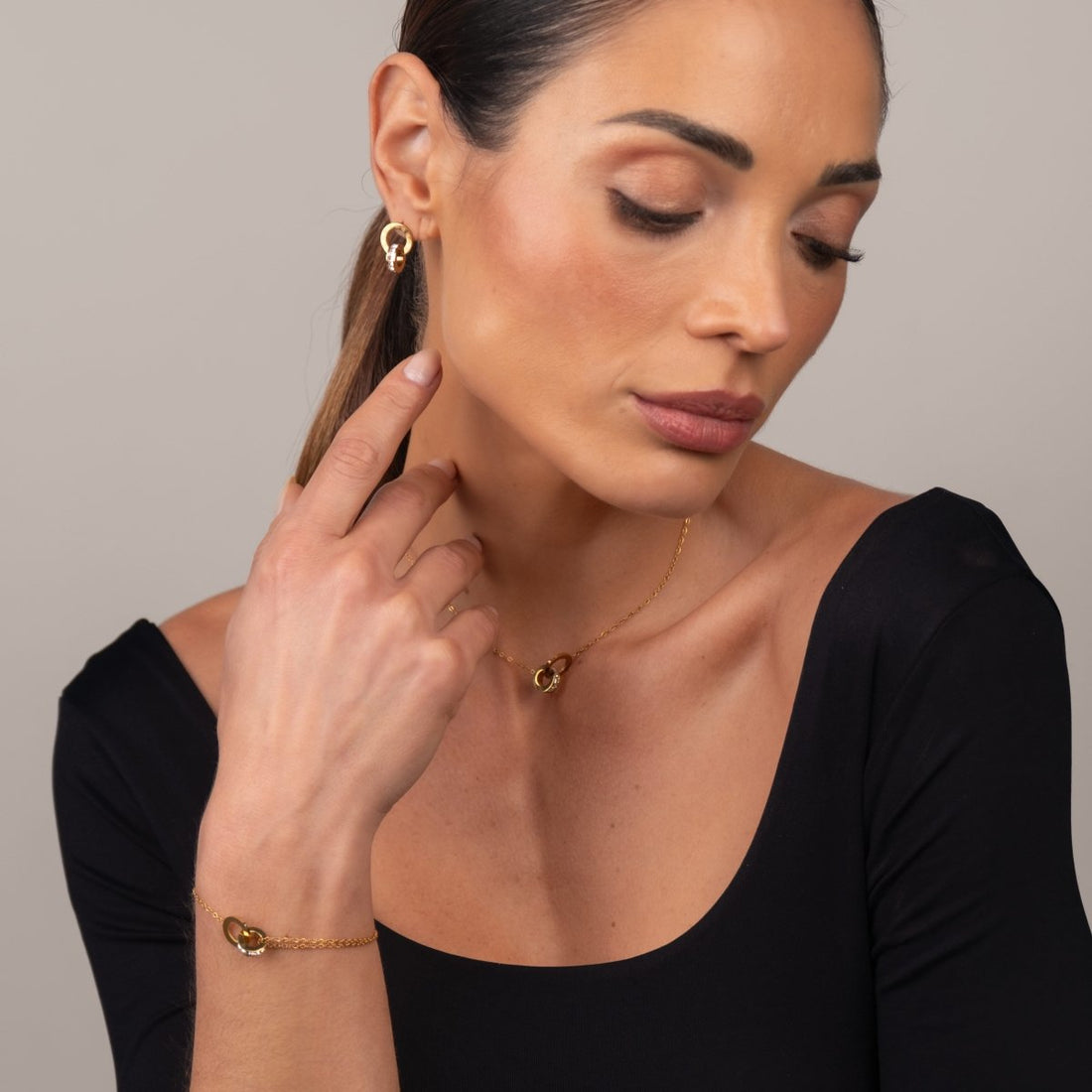 Pulseira Imperial Pedra Zircônia Banhado em Ouro 18K - Murano Joias