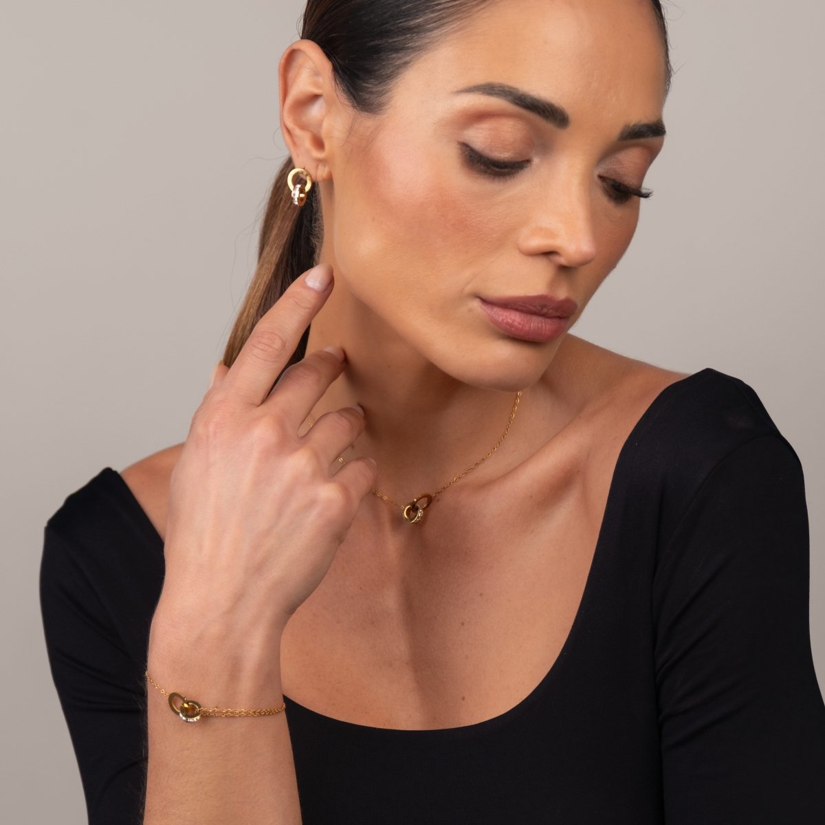Pulseira Imperial Pedra Zircônia Banhado em Ouro 18K - Murano Joias