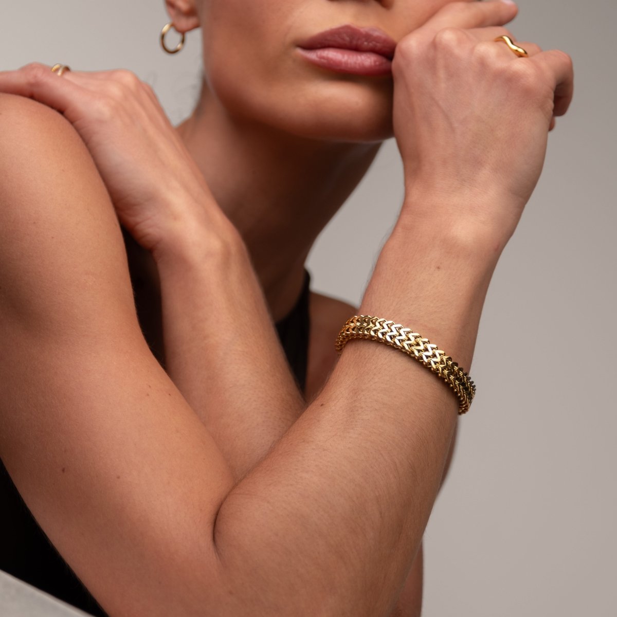Pulseira Link Banhado em Ouro 18k - Murano Joias