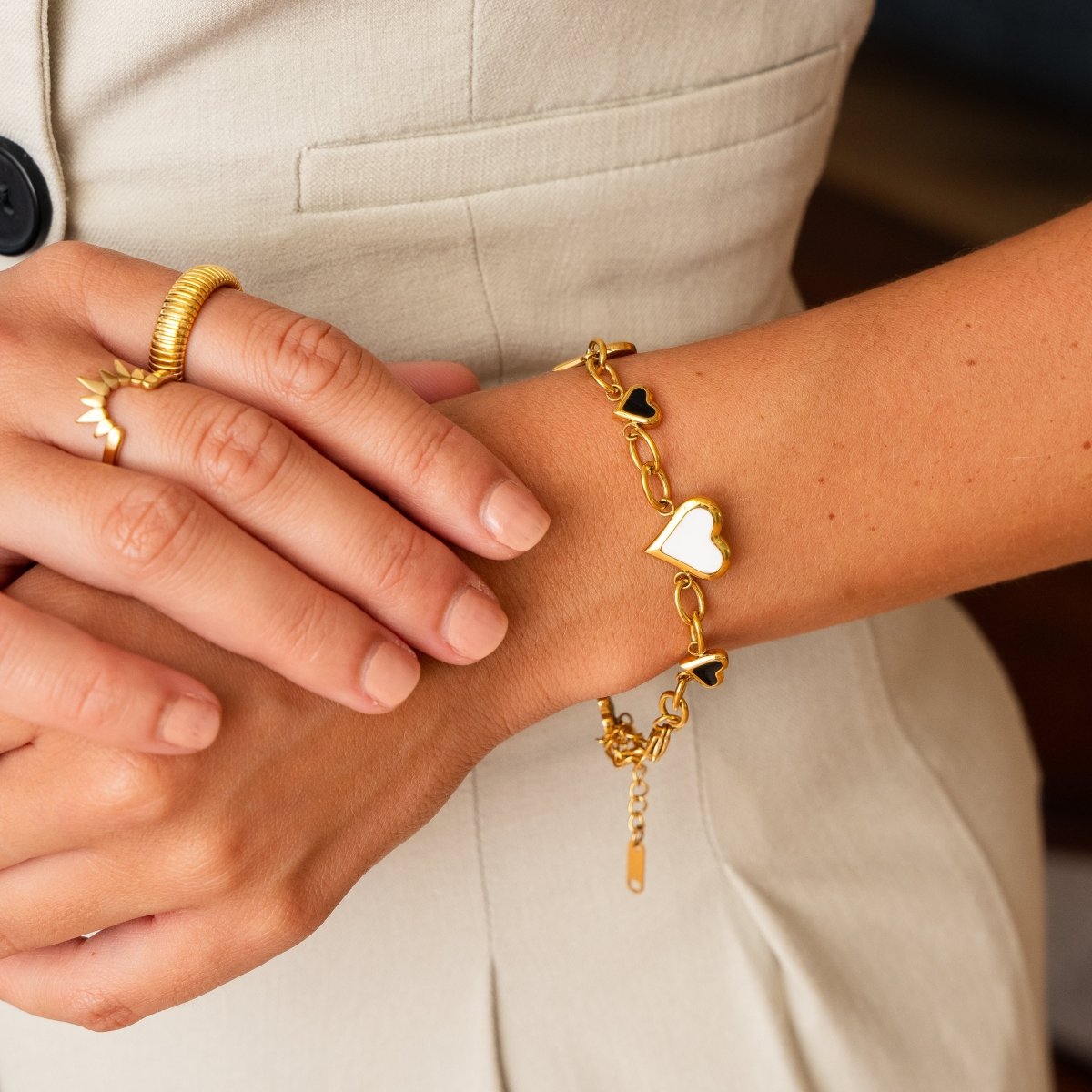 Pulseira Love Glow Monocromático Banhado em Ouro 18K - Murano Joias