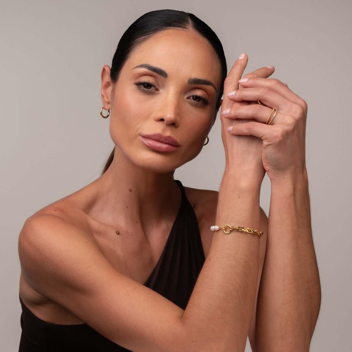 Pulseira Mood Pérola Banhado em Ouro 18k - Murano Joias