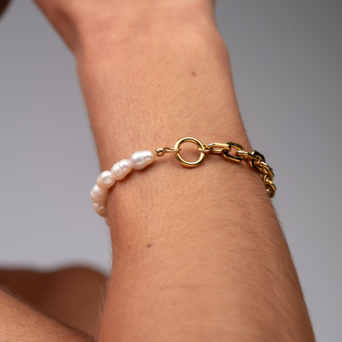 Pulseira Mood Pérola Banhado em Ouro 18k - Murano Joias