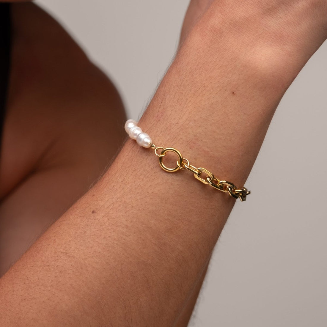 Pulseira Mood Pérola Banhado em Ouro 18k - Murano Joias