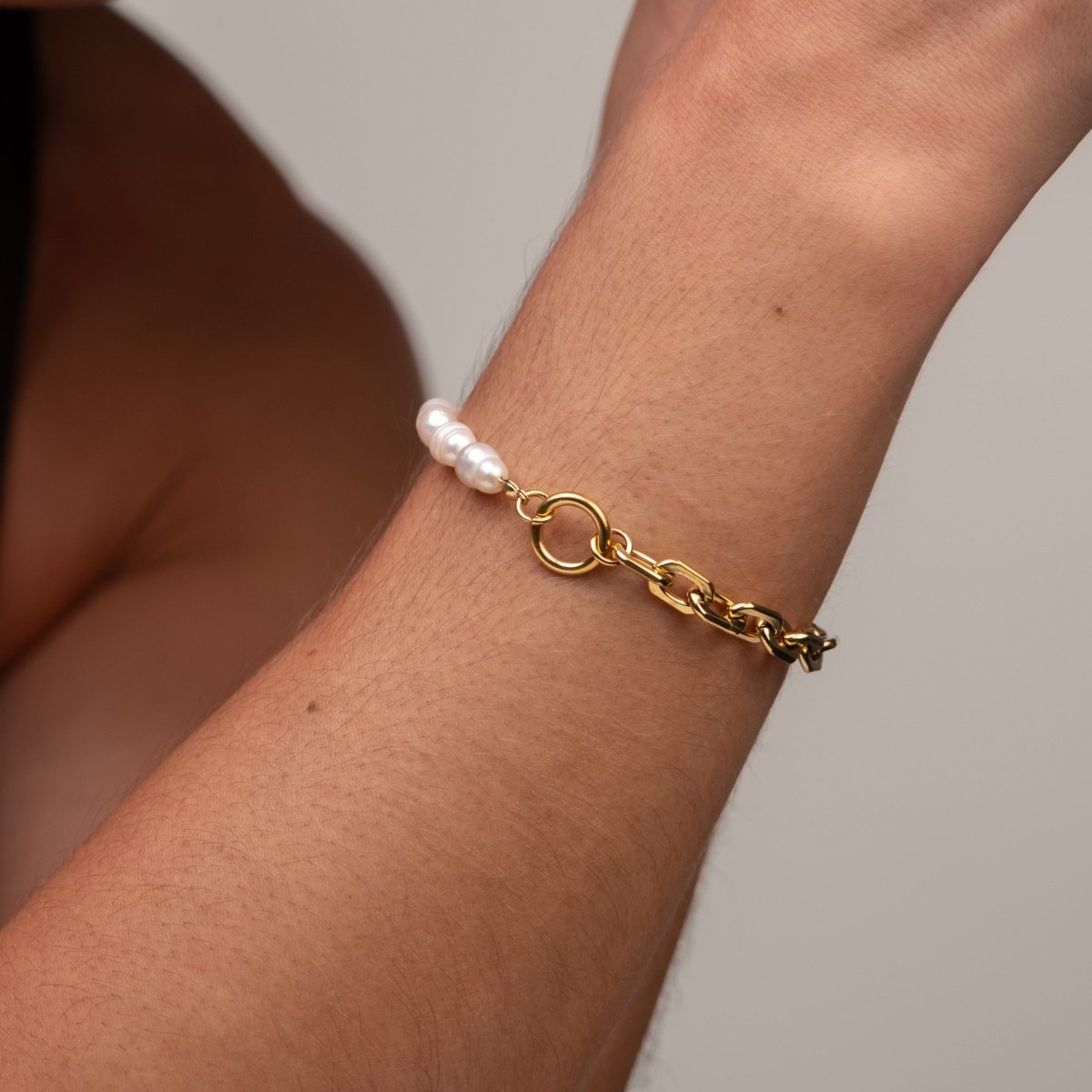 Pulseira Mood Pérola Banhado em Ouro 18k - Murano Joias