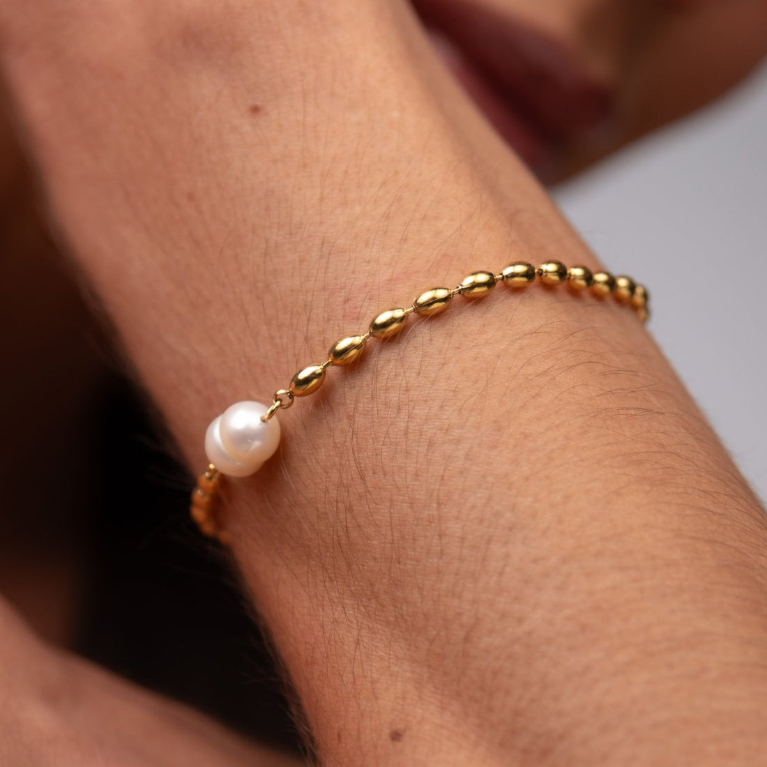 Pulseira Persia Pérola Banhado em Ouro 18k - Murano Joias