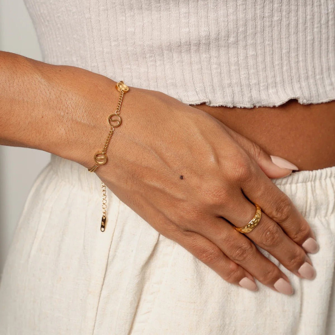 Pulseira Pingente Sierra Banhada em Ouro 18K - Murano Joias