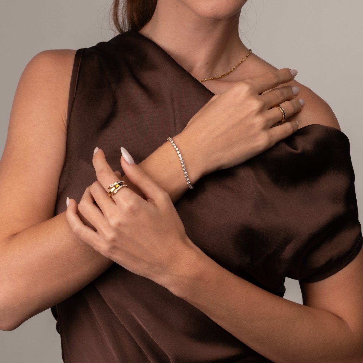 Pulseira Riviera Puket Ajustável Banhado em Ouro 18k - Murano Joias