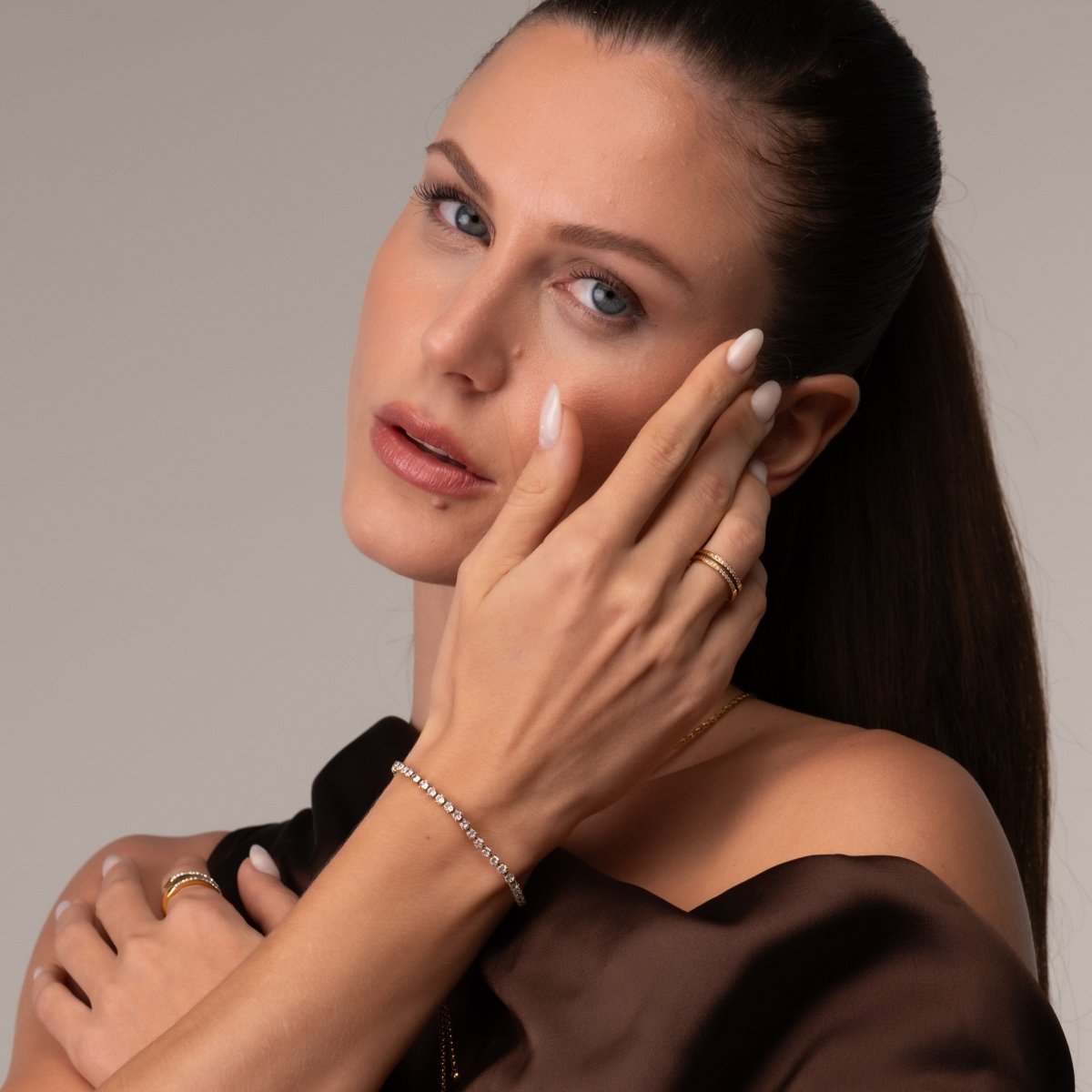 Pulseira Riviera Puket Ajustável Banhado em Ouro 18k - Murano Joias