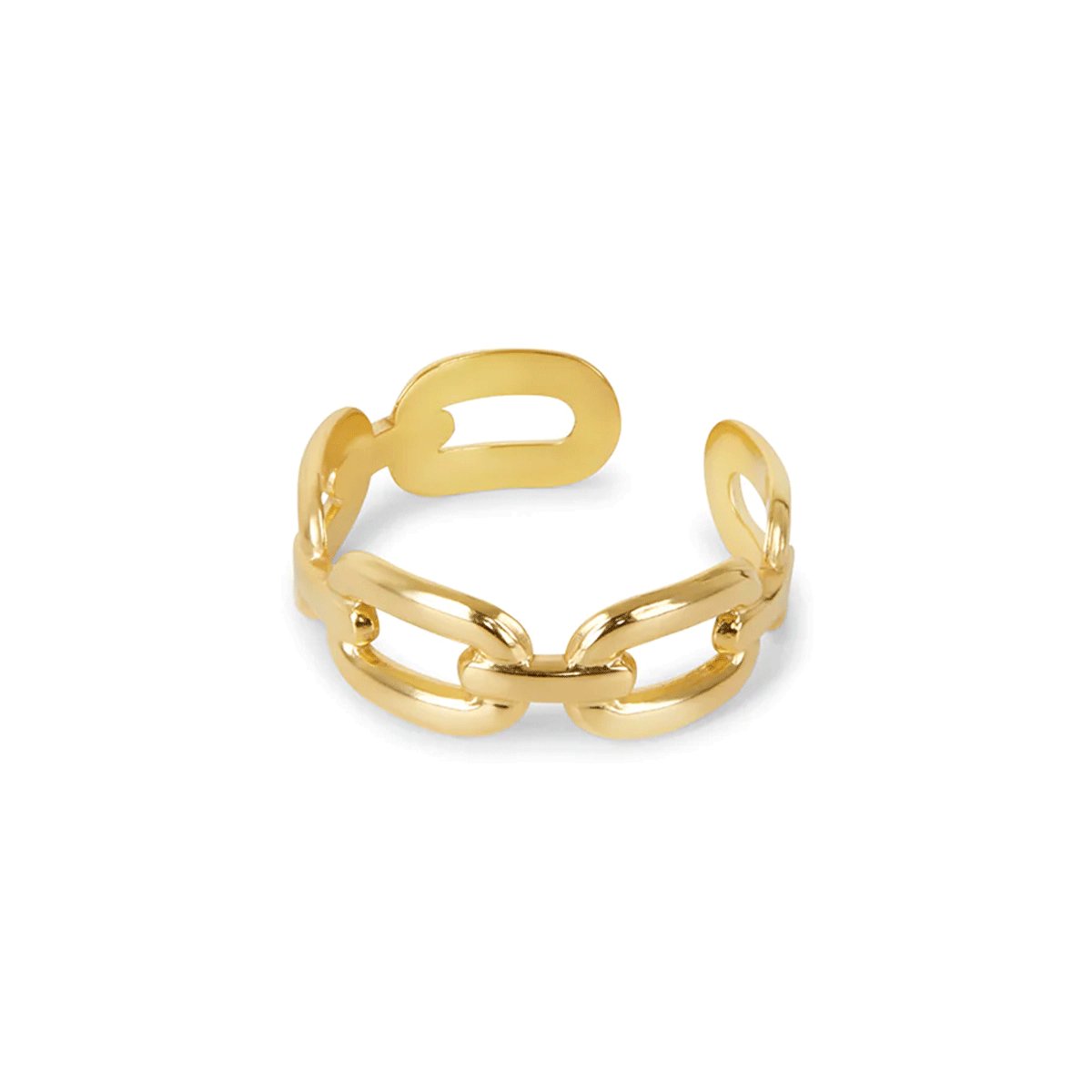 Anel Ajustável Elo Banhado em Ouro 18K - Murano Joias